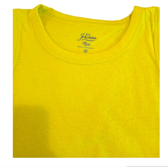 J. Crew sz M sz L Yellow Crew Neck Tie Back Sleeveless T-shirt - Picture 11 of 11